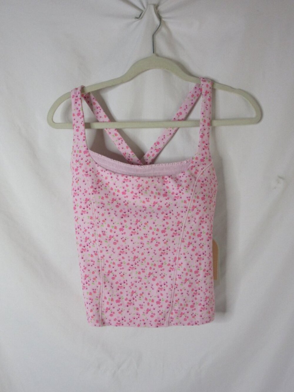 Blogilates Princess Tank Top Pink Floral Active Wear Size Medium NWT - Picture 8 of 9